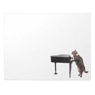 Bloco De Notas Piano de Reprodução de Gato