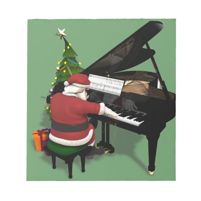 Bloco De Notas Piano de Reprodução do Papai Noel (Frente)