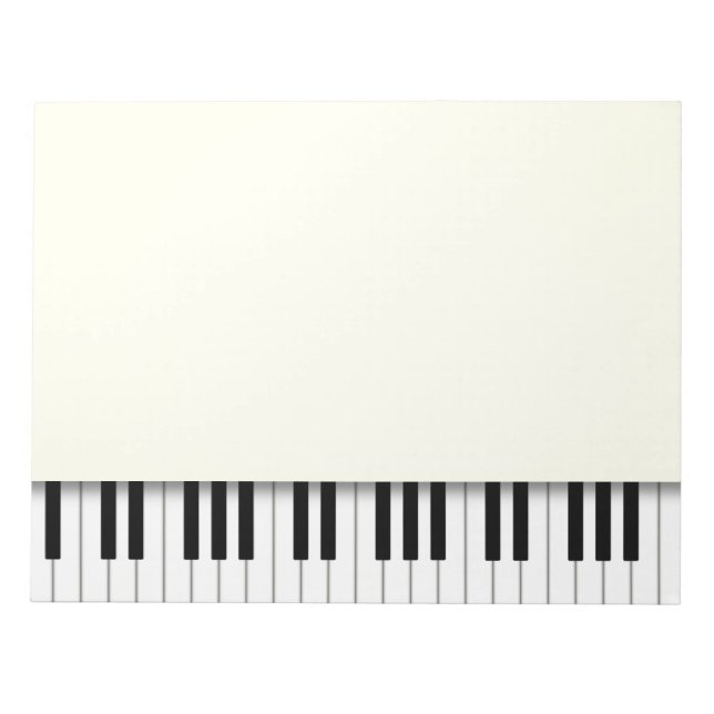 Bloco De Notas Piano Keyboard Divertimento Ivory 8.5x11 Music (Frente)
