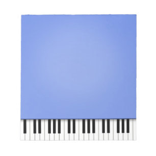 Bloco De Notas Piano Teclado Divertido Blue 5.5x6 Música