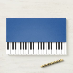 Bloco De Notas Piano Teclado Divertido Música Azul