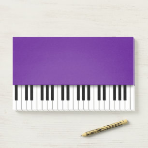 Bloco De Notas Piano Teclado Divertido Música Roxa