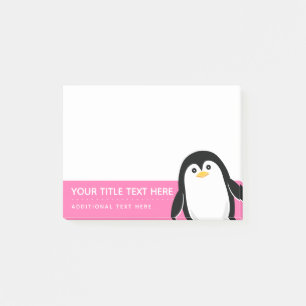 Bloco De Notas Picareta bonito do pinguim do bebê suas cores