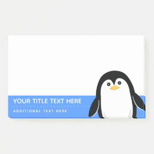 Bloco De Notas Picareta bonito do pinguim do bebê suas cores