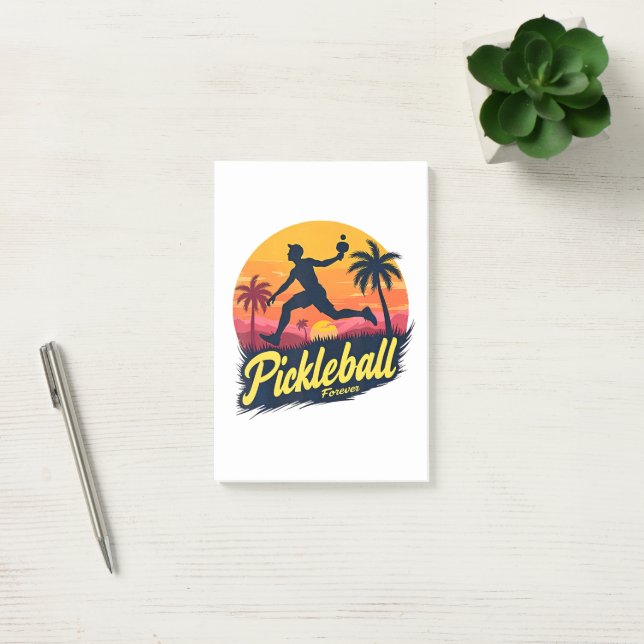 Bloco De Notas Pickleball Para Sempre Pôr do Sol  (Escritótio)