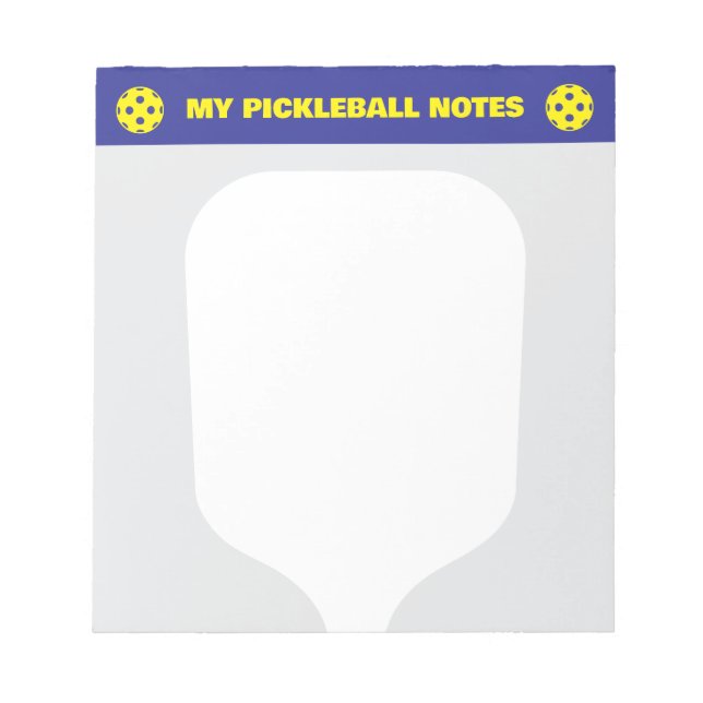 Bloco De Notas Pickleball score notepads for player and coach (Frente)