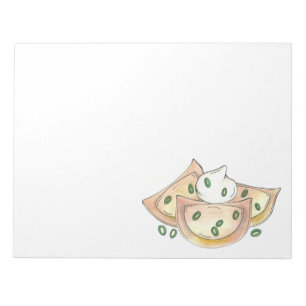 Bloco De Notas Pierogies Polonês Dumplings Ucranianos Pierogi Com