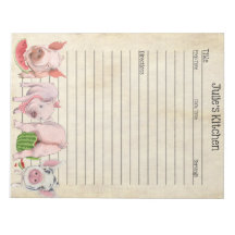 Pig Lover Recipiente Pad - Perfeito para compartil