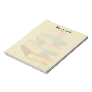 Bloco De Notas Pilha de Livros Estética Pastel Capa Personalizada