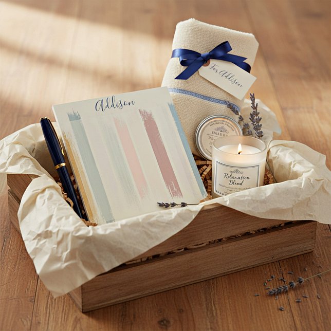 Bloco De Notas Pinceladas pastéis personalizadas  (Criador carregado)