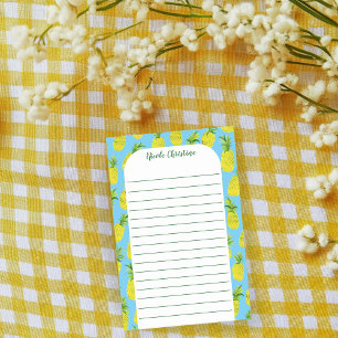 Bloco De Notas Pineapple Party Pattern PERSONALIZA A Aquarela de