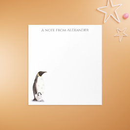 Bloco De Notas Pinguim imperador bonito com bebê personalizado