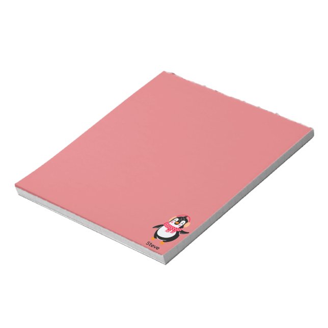Bloco De Notas Pinguim Jolly Natal em Scarf com Malgas (Invertido)