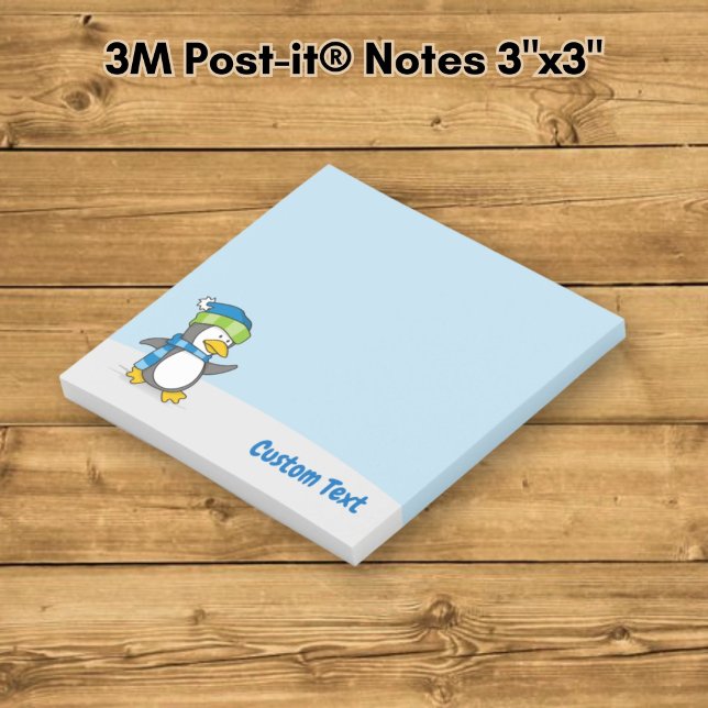 Bloco De Notas Pinguim Pequeno Caminhando na Neve Notas (Criador carregado)