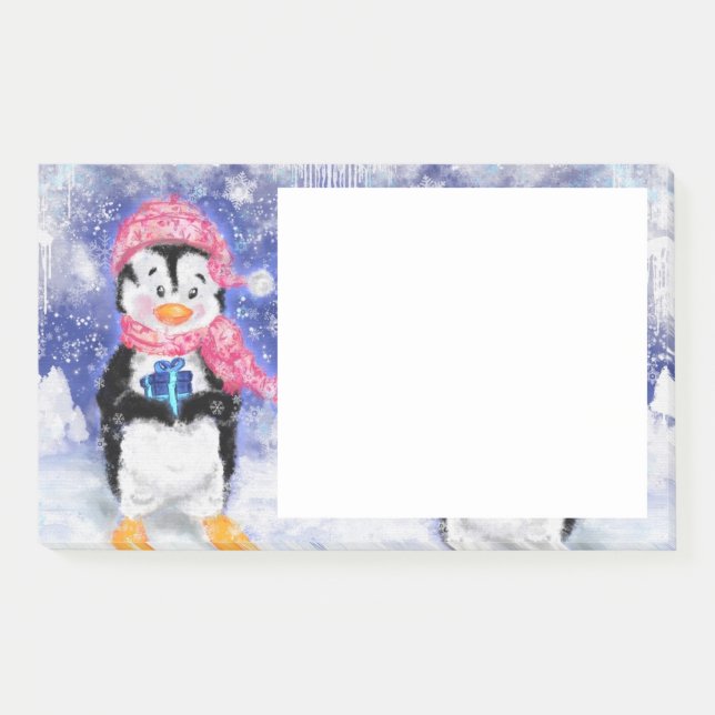 Bloco De Notas Pinguim Pequeno Pinguim das Notas de Natal com Pre (Frente)