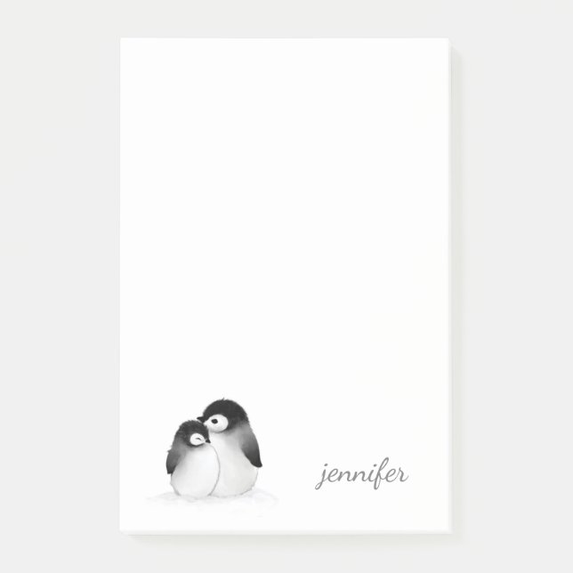 Bloco De Notas Pinguin Personalize as Notas do Post-it® (Frente)