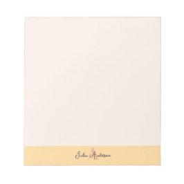 Bloco De Notas Pink and Yellow Monogram Notepad