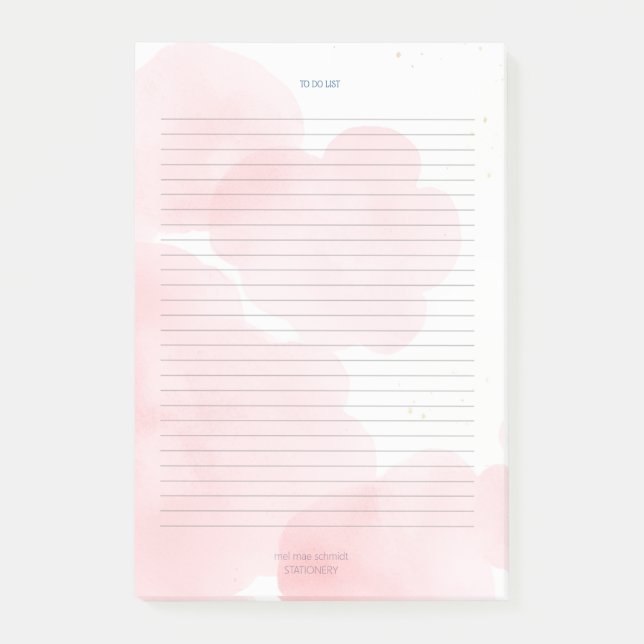 Bloco De Notas Pink Clouds To Do List Pad (Frente)