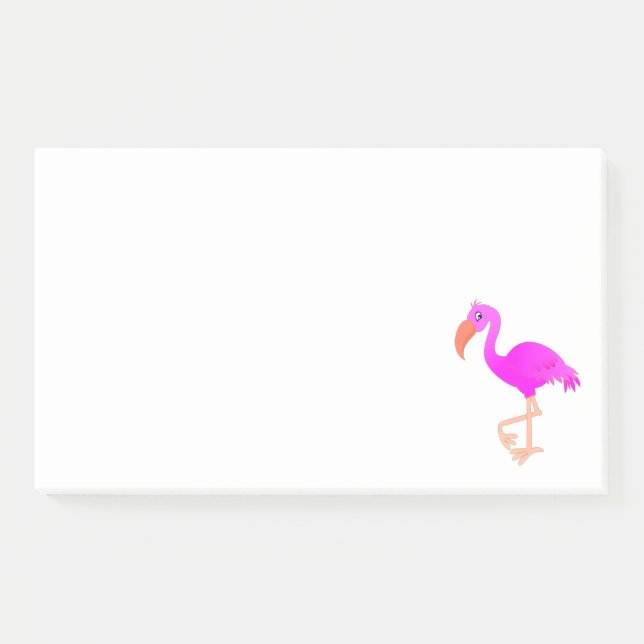 Bloco De Notas Pink Flamingo Posta as notas (Frente)