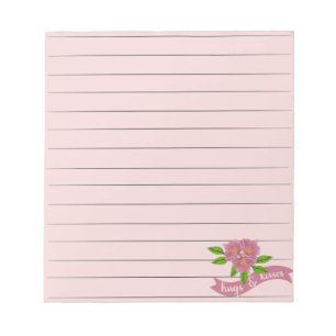 Bloco De Notas Pink Flowers Notepad