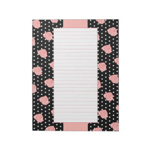 Bloco De Notas Pink Roses Notepad