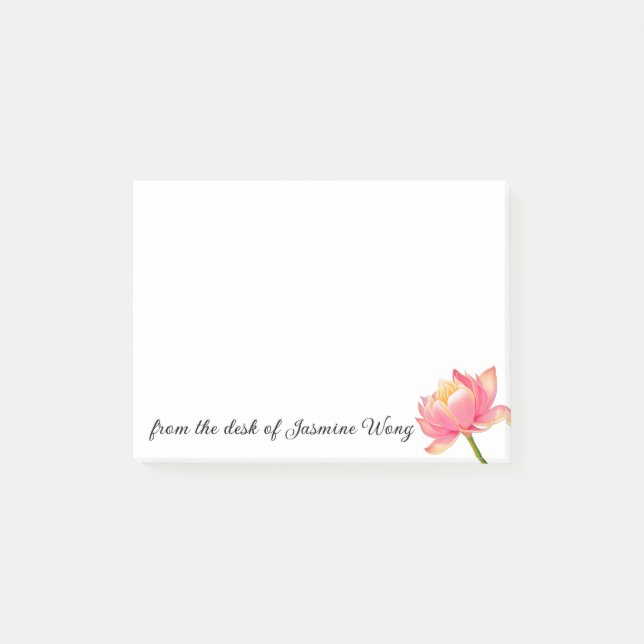 Bloco De Notas Pink Sacred Lotus Personal (Frente)