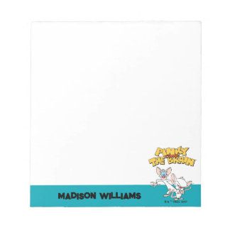 Bloco De Notas Pinky e o Cérebro | Mostrar logotipo