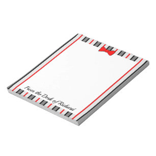 Bloco De Notas Pinstripes E Um Arco Vermelho