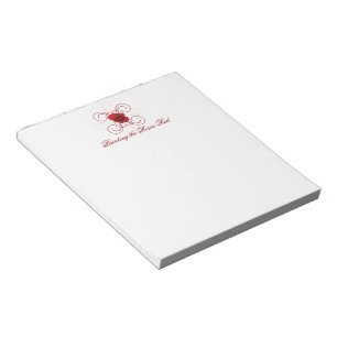 Bloco De Notas Pintando o vermelho 4 dos rosas