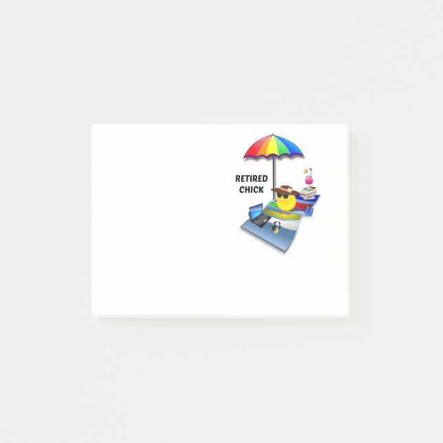 Bloco De Notas Pintinho aposentado (Frente)