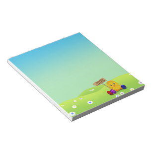 Bloco De Notas Pintinho bonito do bebê do felz pascoa