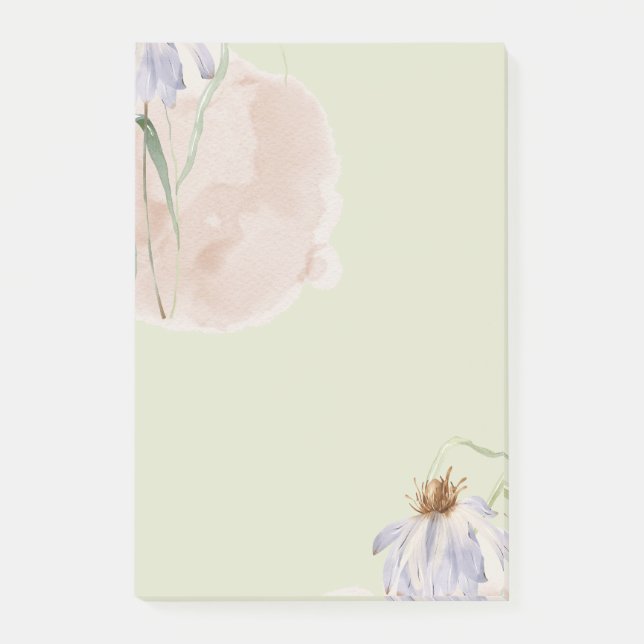 Bloco De Notas Pintor aquoso Cinto verde Sage fundo (Frente)