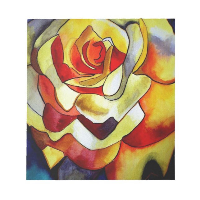 Bloco De Notas Pintor de aquarela da Freesia (Frente)