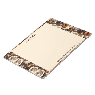 Bloco De Notas Pintor De Café Cappuccino Personalizado