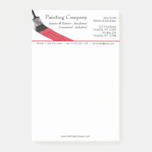 Bloco De Notas Pintor Service Company Brush Red