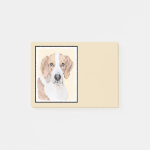 Bloco De Notas Pintura Americana de Foxhound - Arte Cachorra Orig