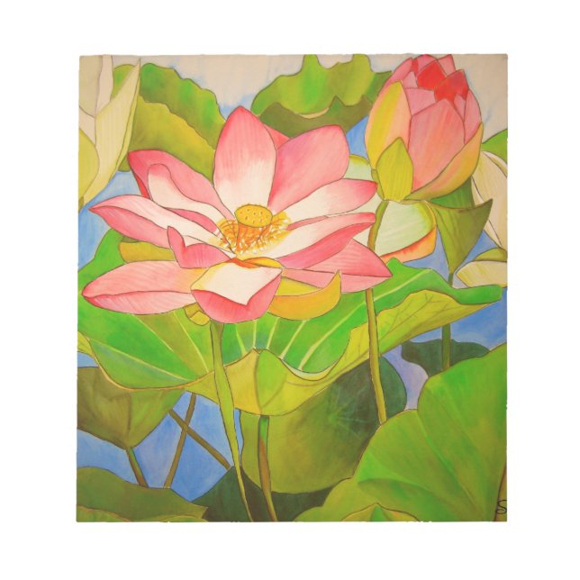 Bloco De Notas Pintura aquosa, rosa lento (Frente)