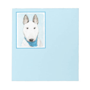 Bloco De Notas Pintura Bull Terrier - Arte Cachorro Original Boni