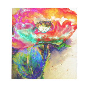 Bloco De Notas Pintura Colorida de Papoila