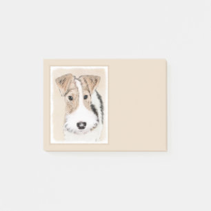 Bloco De Notas Pintura com terrier de Fox com fio - Arte canina o
