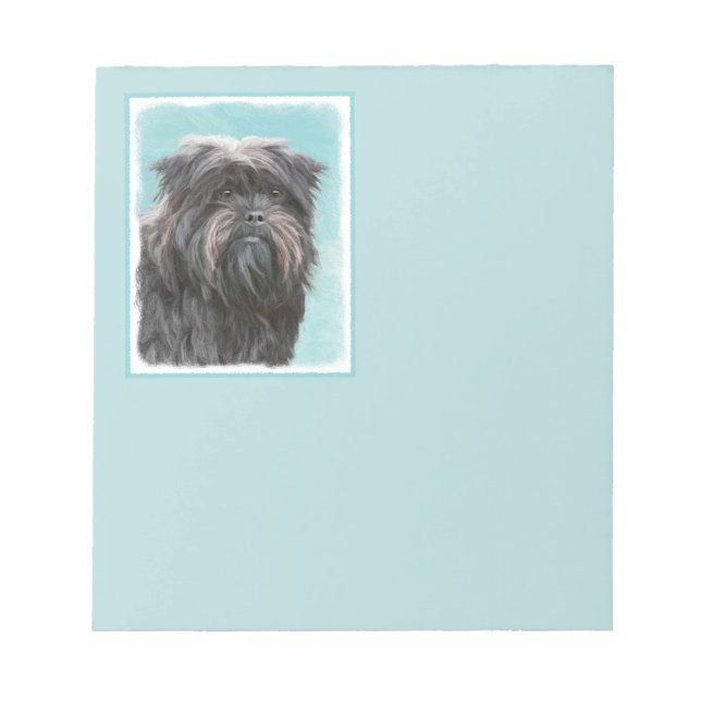 Bloco De Notas Pintura de Affenpinscher - Arte de Cachorro Origin (Frente)