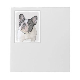 Bloco De Notas Pintura de Bulldog Francês (Brindle Pied) - Arte 