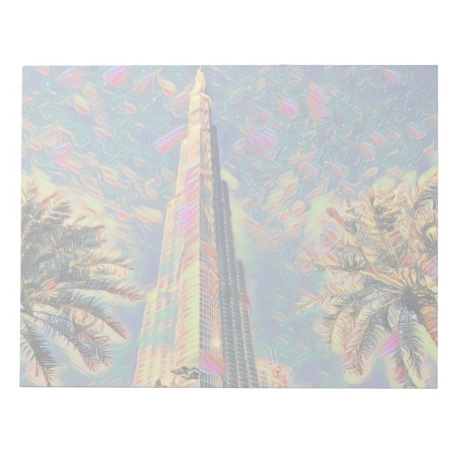 Bloco De Notas Pintura de Burj Khalifa (Frente)
