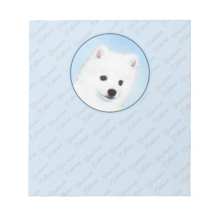 Bloco De Notas Pintura de Cachorro Eskimo Americano - Arte Origin
