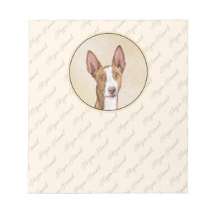 Bloco De Notas Pintura de Cachorro Ibizan - Arte Cachorra Origina