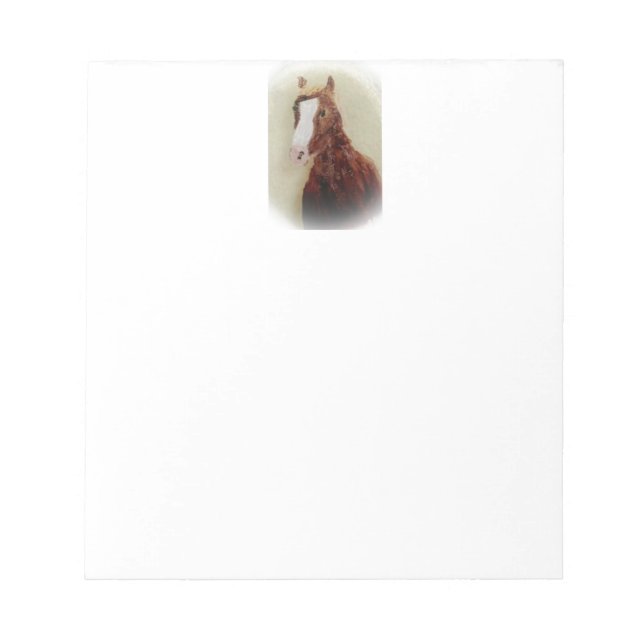 Bloco De Notas Pintura de Cavalo Marrom (Frente)