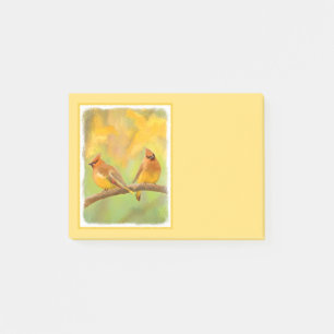 Bloco De Notas Pintura De Cedar Waxwing - Arte De Cachorro Origin