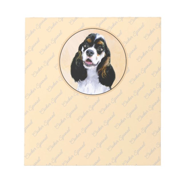 Bloco De Notas Pintura De Cocker Spaniel (Participante) - Arte De (Frente)