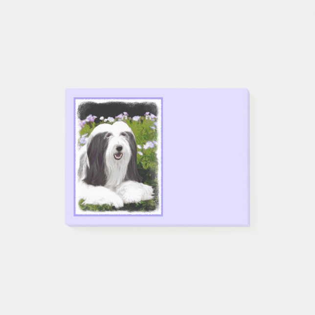 Bloco De Notas Pintura de Collie com Mão - Arte de Cão Original B (Frente)