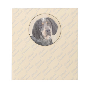Bloco De Notas Pintura de Connhound Bluetick - Cachorro Original 